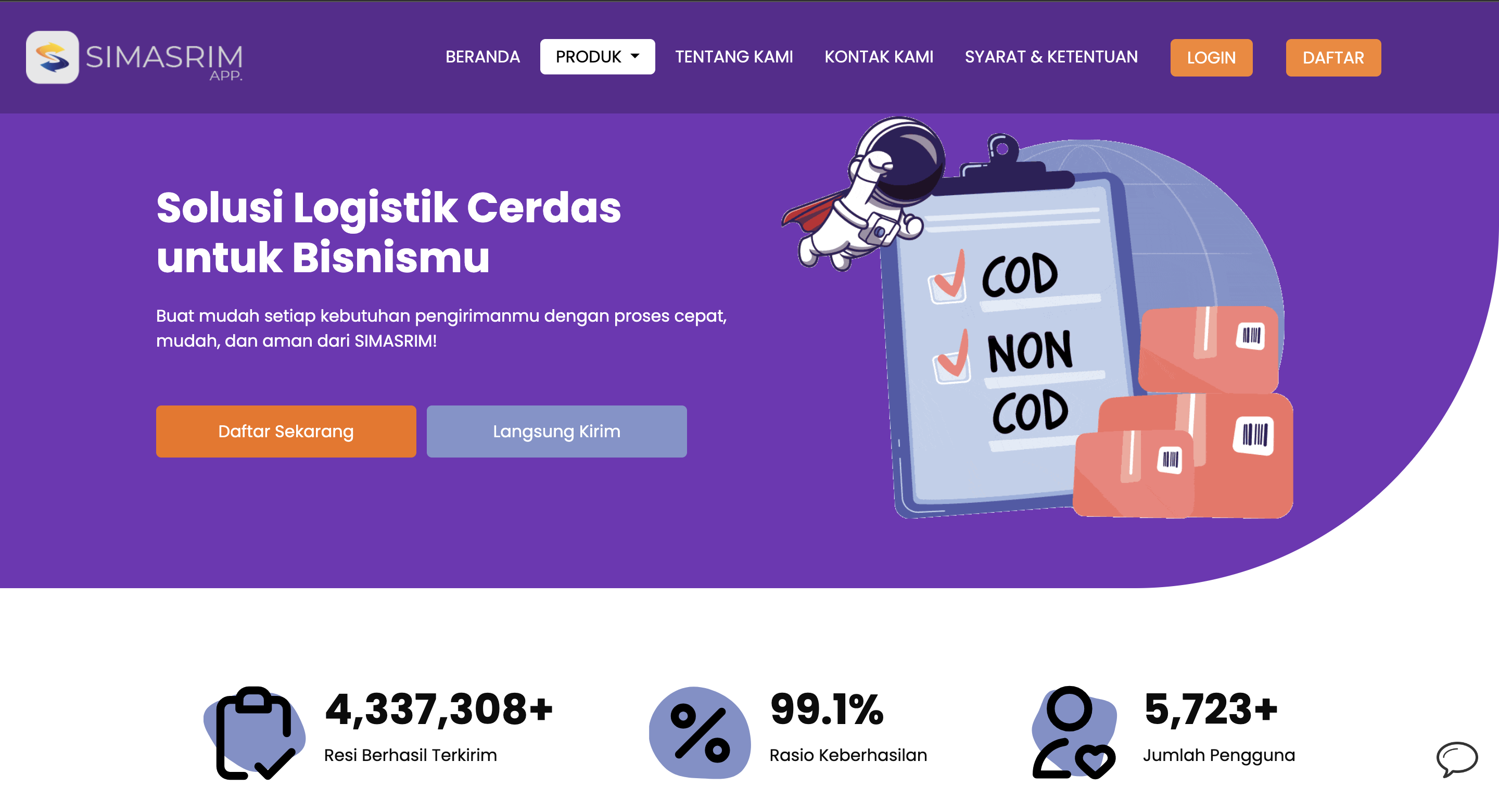 SIMASRIM Pengiriman Paket